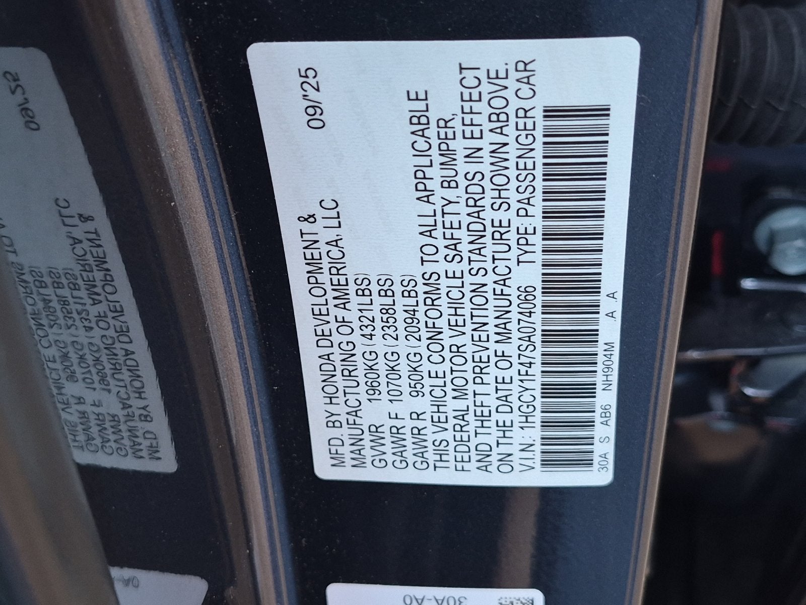 2025 Honda Accord SE