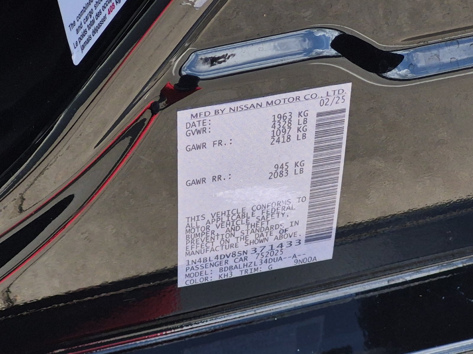2025 Nissan Altima 2.5 SV
