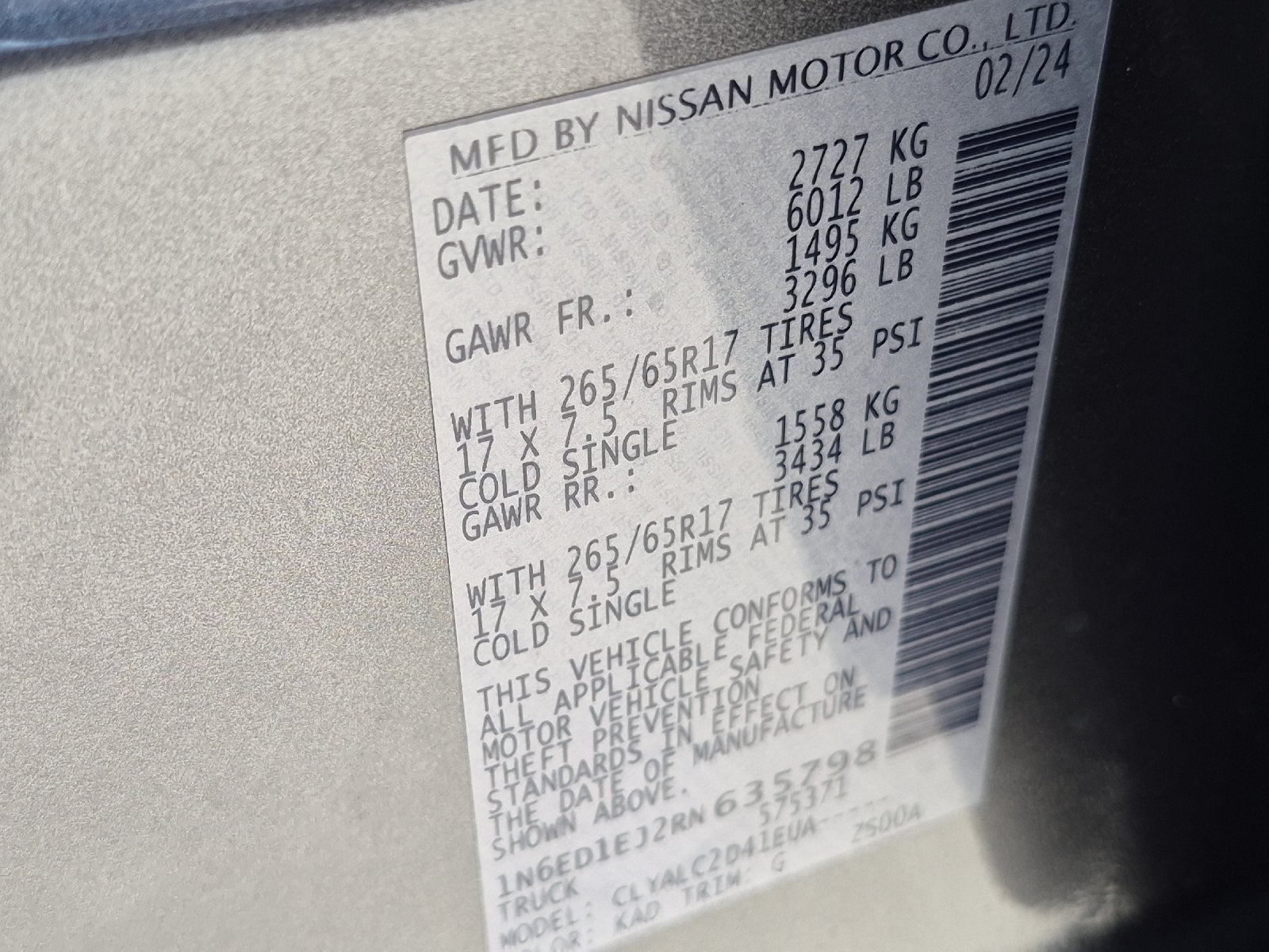2024 Nissan Frontier SV