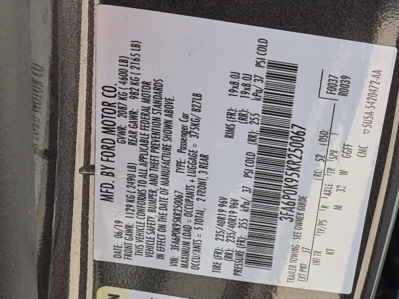 2019 Ford Fusion Titanium