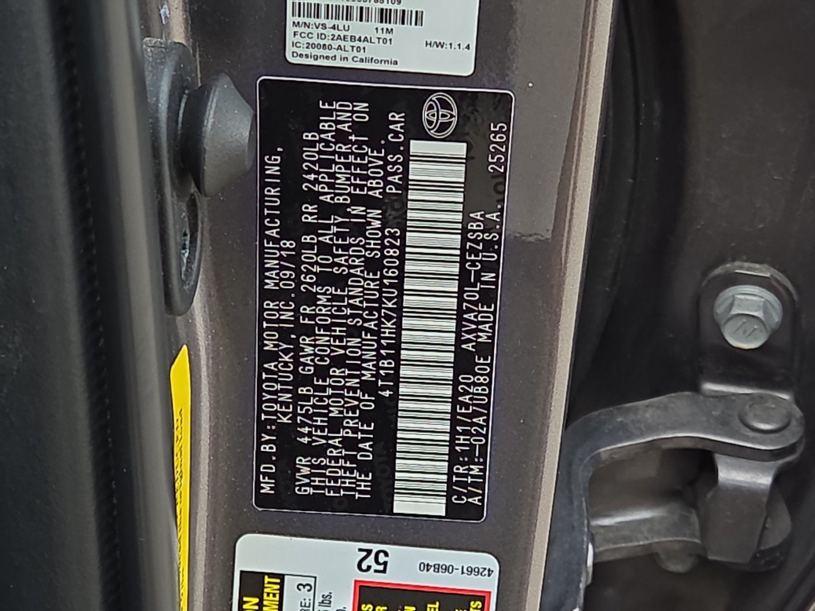 2019 Toyota Camry SE