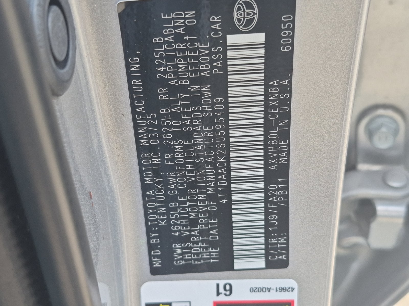 2025 Toyota Camry LE
