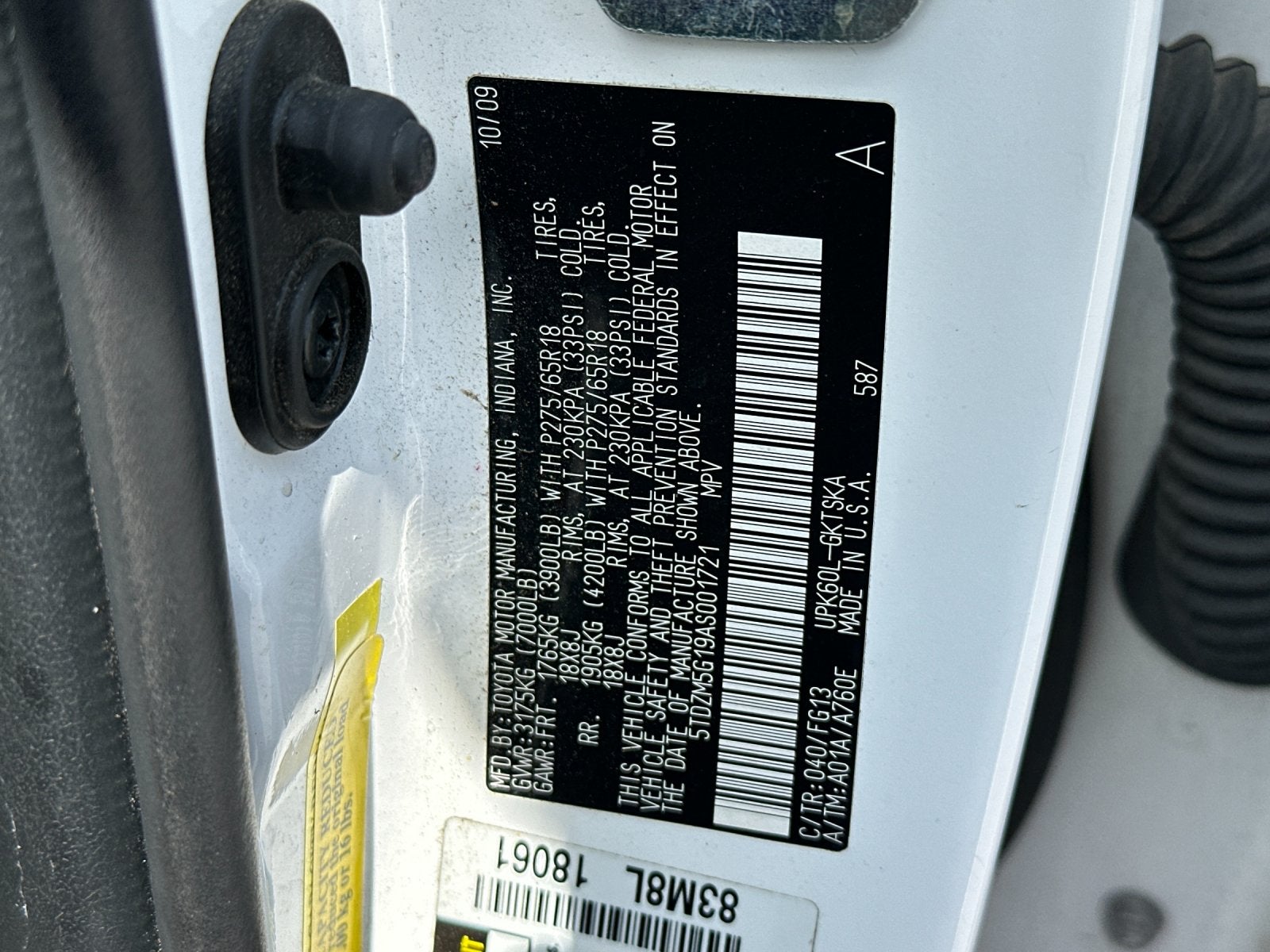 2010 Toyota SEQUOIA SR5 4.6L