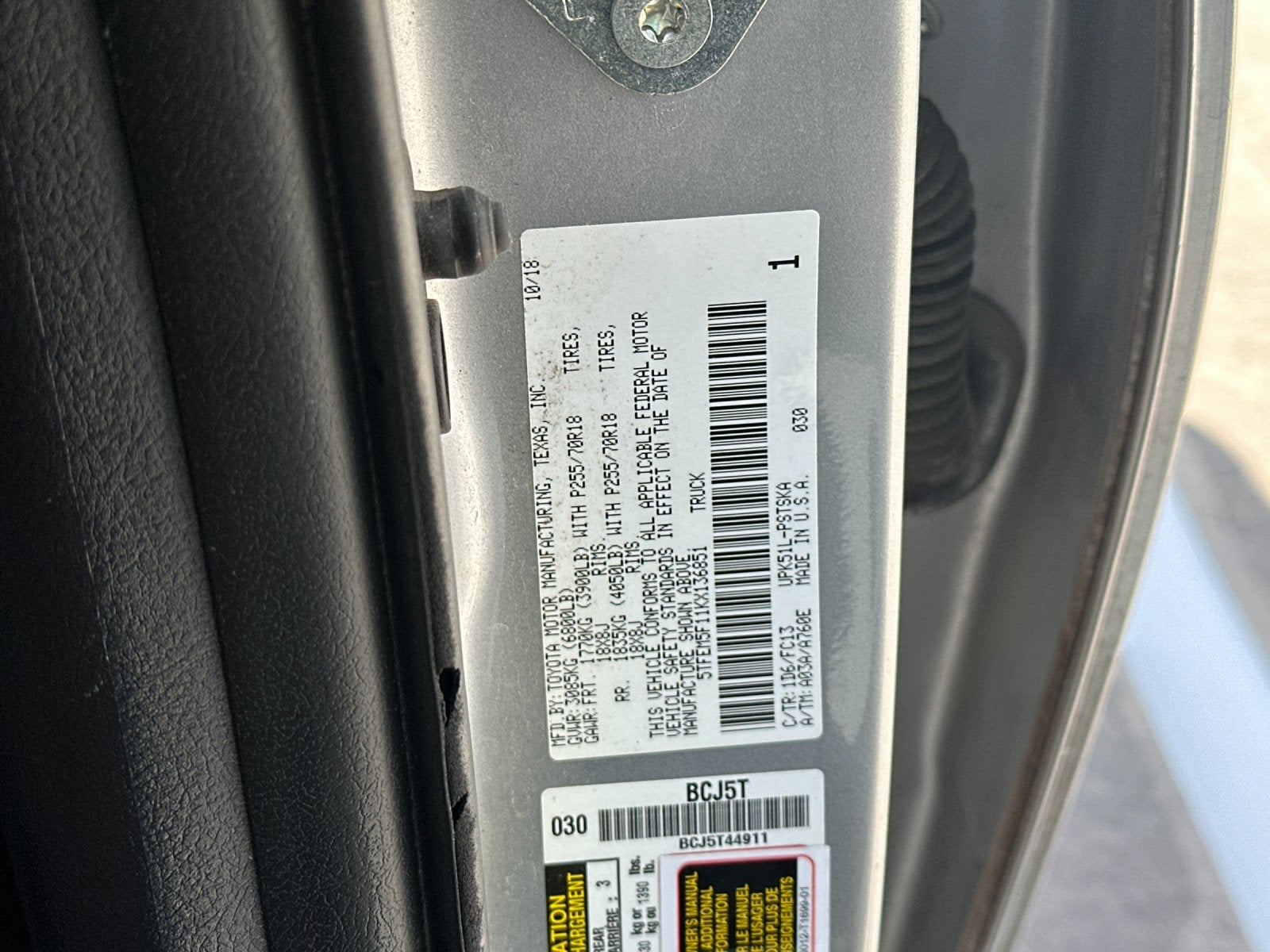 2019 Toyota Tundra SR5 4.6L V8