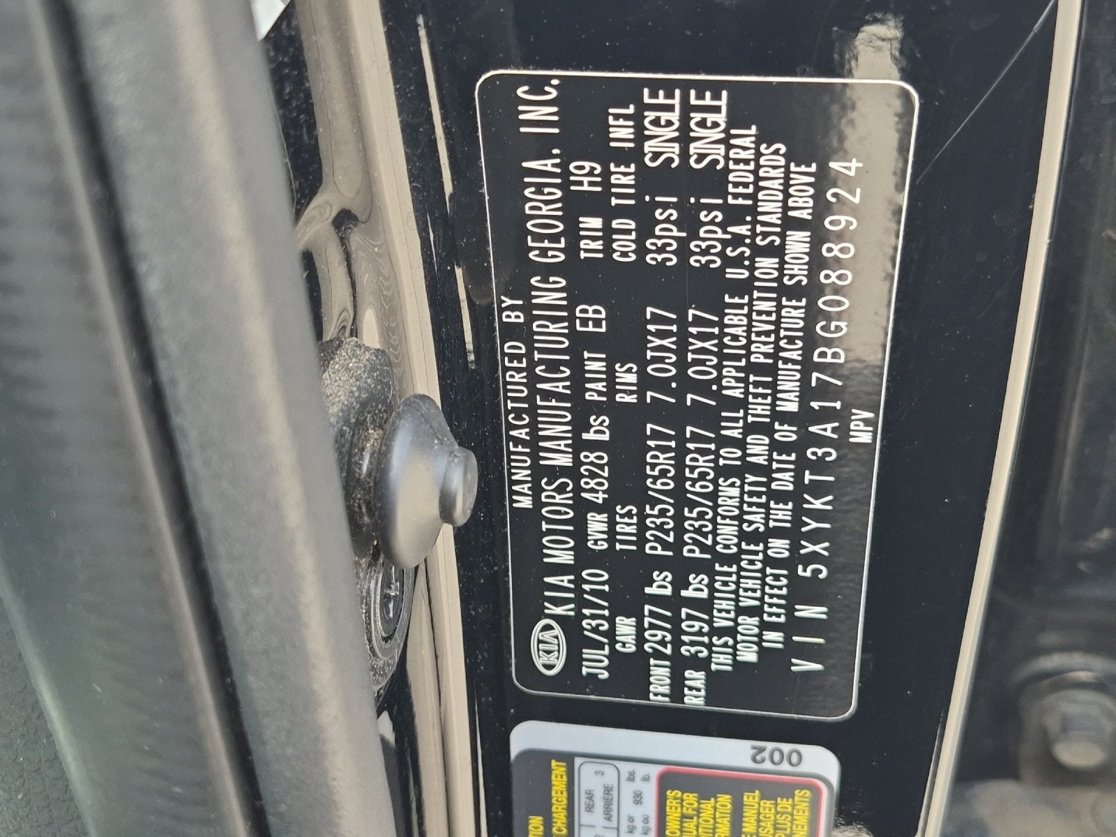 2011 Kia Sorento LX