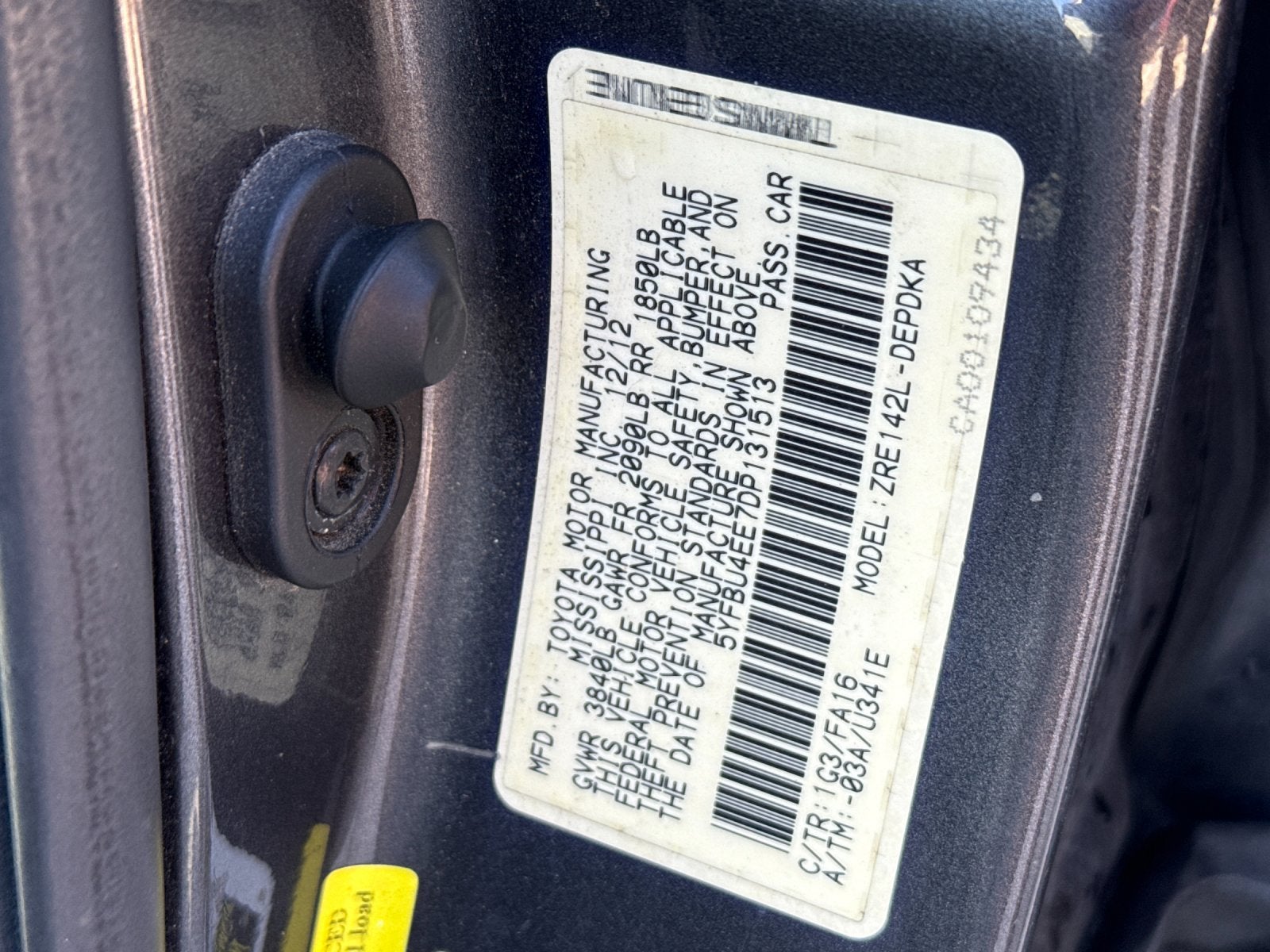 2013 Toyota COROLLA L